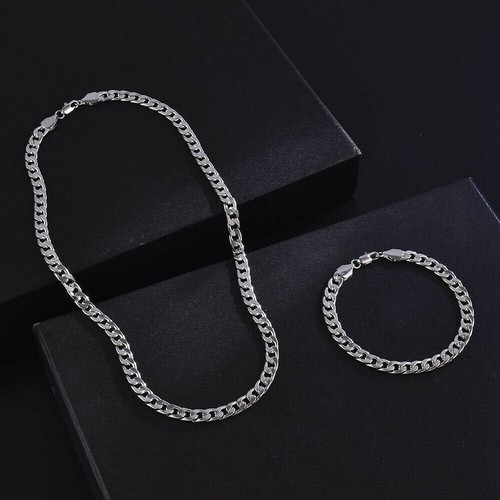 Fashion Men boy 925 sterling Silver 8MM 