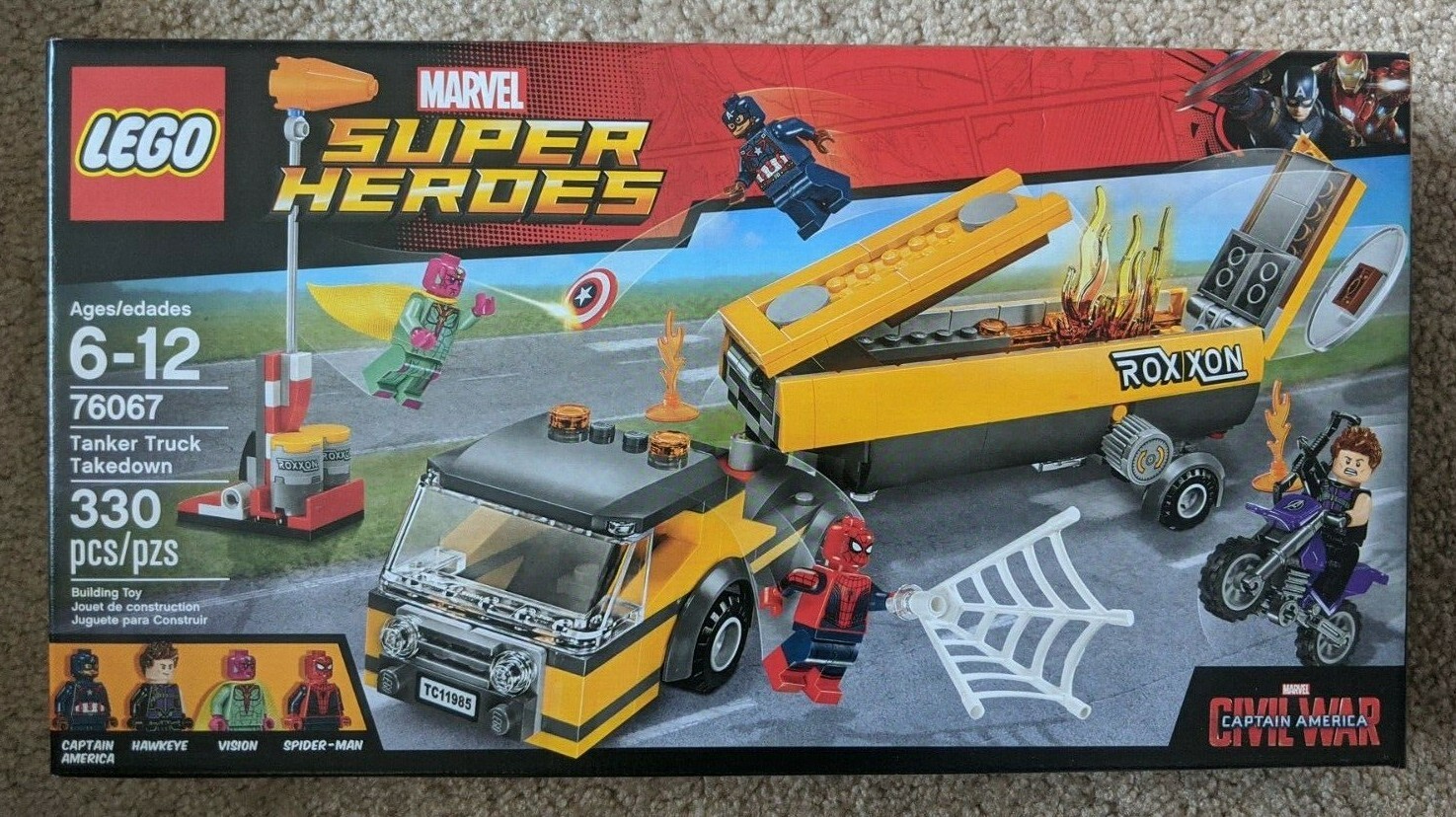 lego marvel tanker truck takedown