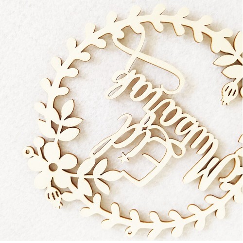 5X Eid Mubarak Ramadan Wood Ornament Decoration Hanging Pendant Party Ornament - Picture 5 of 7