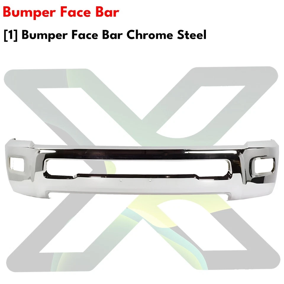 Front Bumper Face Bar Chrome & Fog Lights Kit For 2011-2018 Ram 2500 3500 Foto 3 de 4