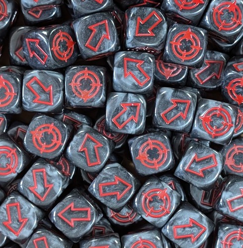 Black scatter dice for wargames RPG tabletop miniatures roleplaying battle gear - Picture 4 of 6