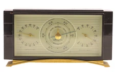 Vintage Airguide Instrument Co Barometer Chicago USA MCM Mantle/Shelf Decor