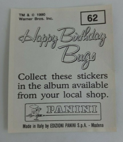 1990 Panini Happy Birthday Bugs (Pick Your Sticker) - Picture 93 of 343