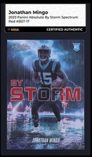 2023 ABSOLUTE BY STORM SPECTRUM RED JONATHAN MINGO ROOKIE /100 #BST-17 AUTH