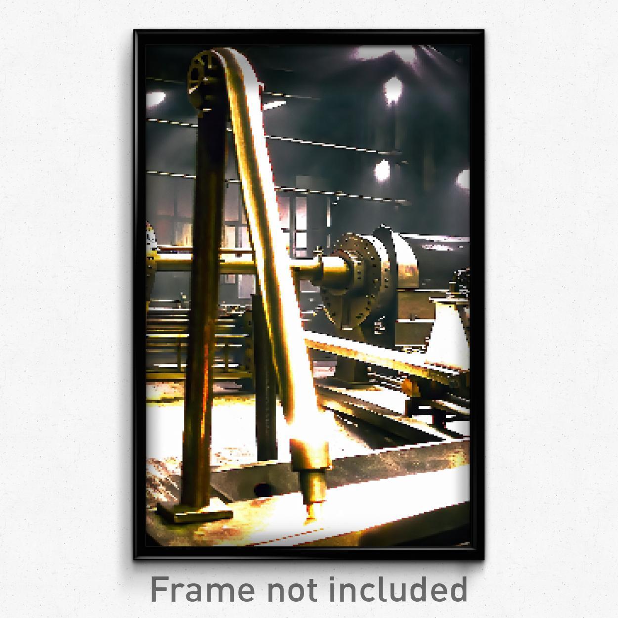 Pixel Art Poster - Metallic Mill (8 Bit Psychedelic Trippy Video Game Print)