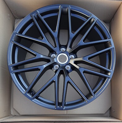 PORSCHE MACAN TURBO ONE NEW 21 x 9.5 ET 27 WHEEL SATIN BLACK