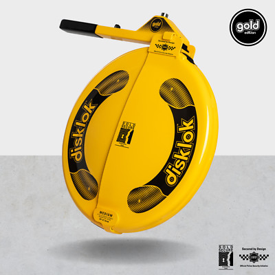 イエロー　disklok、39-41.5cm DISKLOK Gold Edition SMALL 35-38.9cm Yellow Steering Wheel