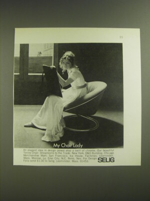 1974 Selig Torino Chair Advertisement - My Chair Lady