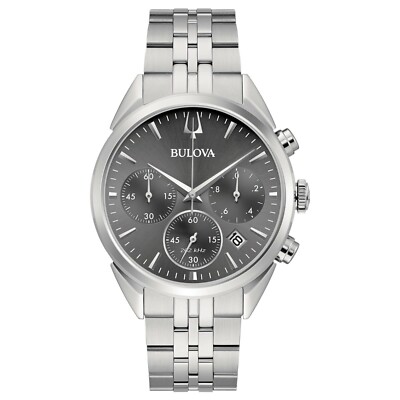 BULOVA HERREN UHR CHRONO PRECISION 262 kHz STAHL 96B372 -20% HÄNDLER AUTORISIERT