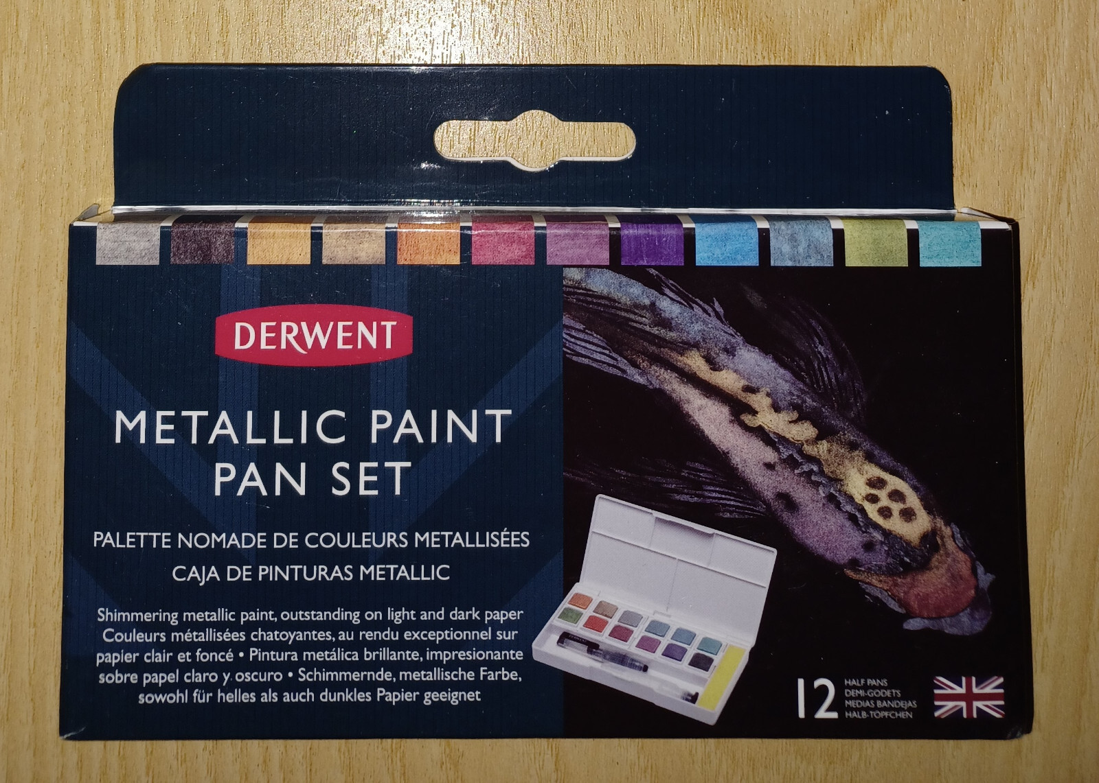NEW Derwent® 12Color Metallic Paint Pan Set 2305657, 12 Half Pans eBay