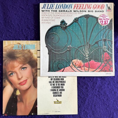 2x LOT Plays NM JULIE LONDON The End Of The World & Feeling Good 1A MONARCH Mono