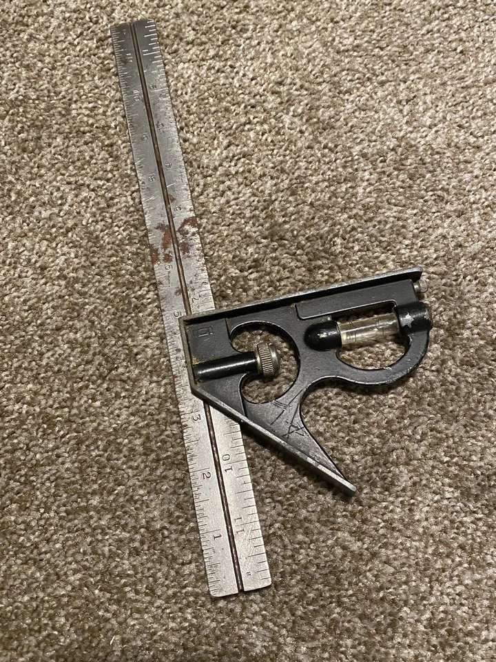 Empire Level 12" Combination Square, with Scribe Steel and Brass - Vintage - Image 4 of 4