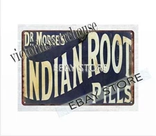Dr Morse's Indian Root Pills metal tin sign decorative arts