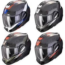 Scorpion Flip Helmet EXO-TECH EVO Carbon Rover Motorcycle Helmet With Sun Visor