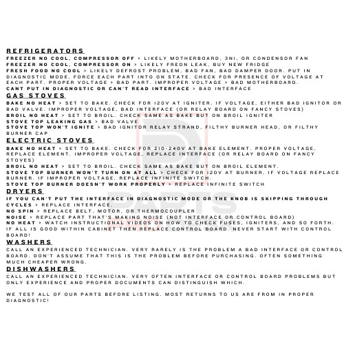 LG Refrigerator electronic Control Board PN: EBR65002710