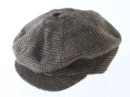 Borsalino Herren braun Mix Filz Efeu Kappe Zeitungsjunge Stil 6 7/8 55 cm