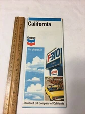 Map Chevron Standard Oil California  Travel Map 1970 Vintage