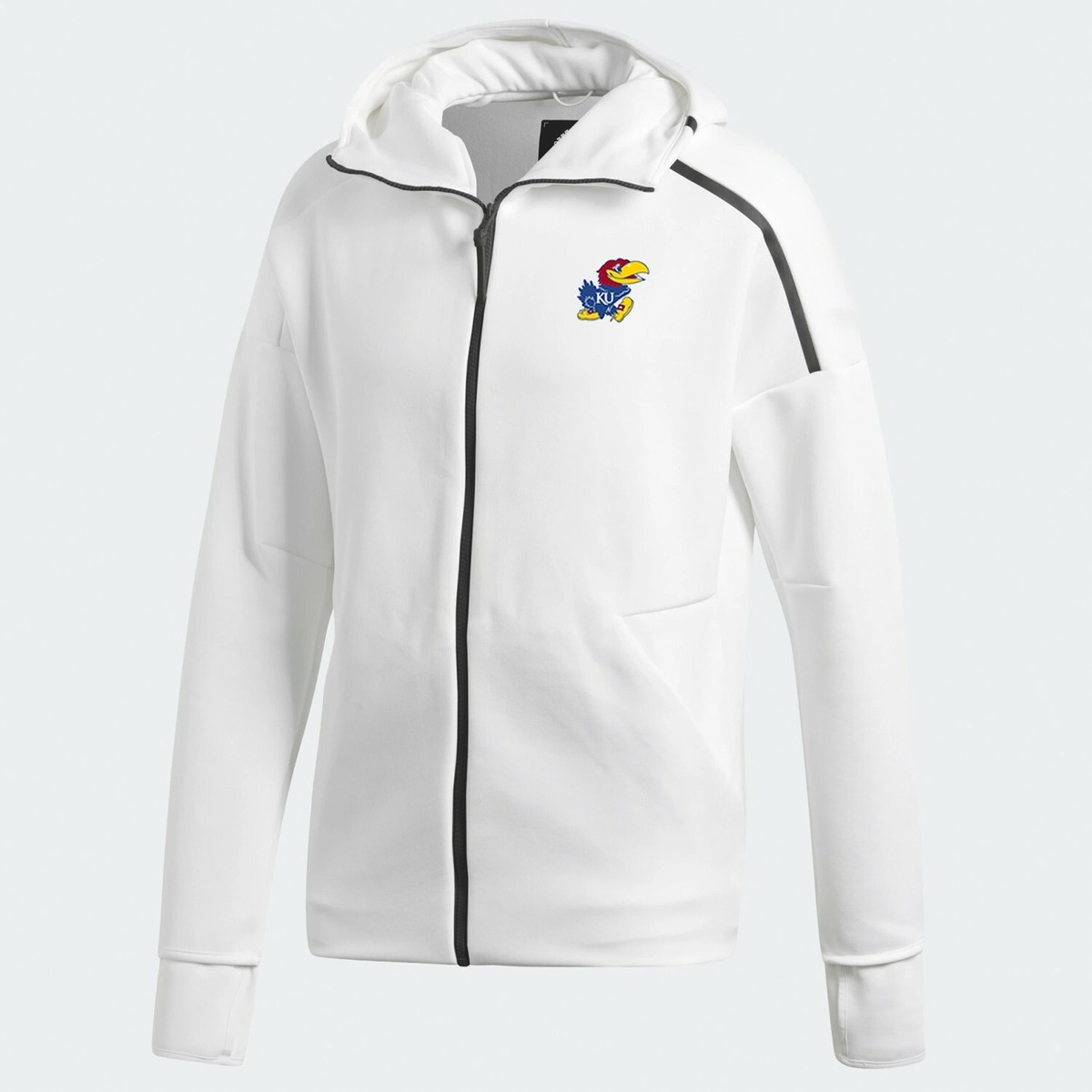 Kansas Jayhawks NCAA Adidas Men's White Z.N.E. Performance Kansas Jayhawks NCAA Adidas Men's White Z.N.E. Performance