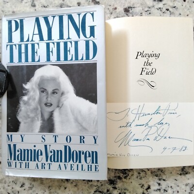 Mamie Van Doren SIGNED Card Autobio 50s Blonde Sex Symbol  