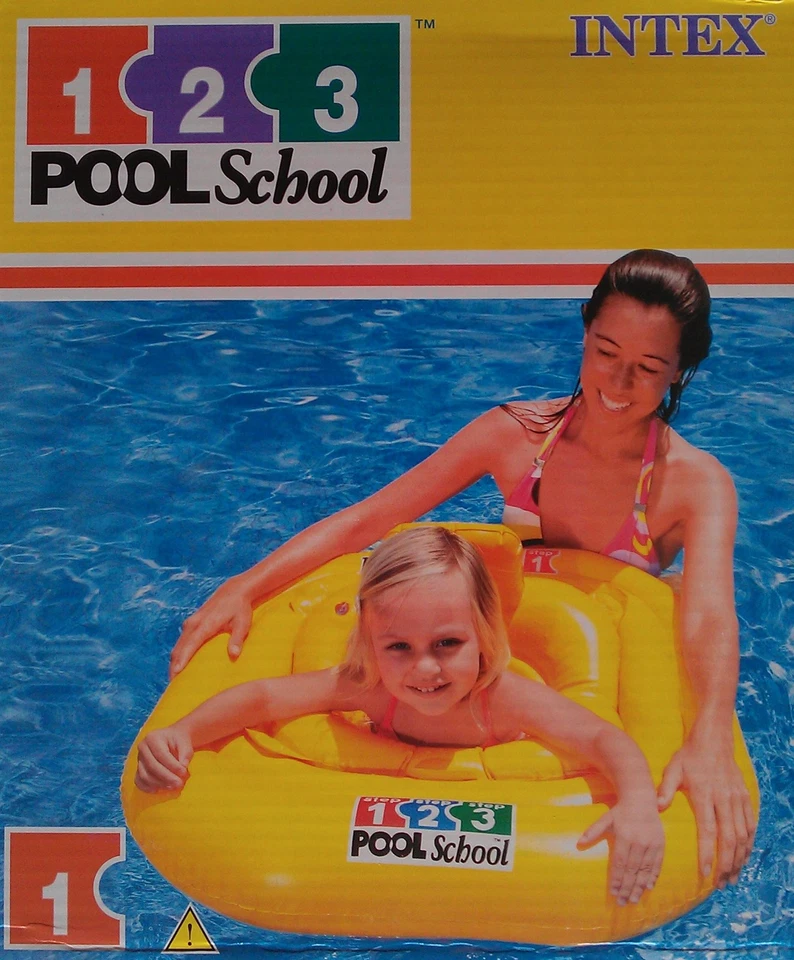 Intex Pool School Schwimmhilfe Schwimmsitz bis 15 KG gelb eckig 56587EU