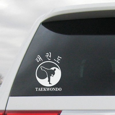  TAEKWONDO STICKER KOREAN MARTIAL ART VINYL DECAL TAE KWON DO  SELF DEFENCE WTF 