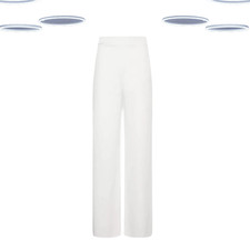 Image of Ex LTS Women's Trousers - White Wide Leg Tall Size Elasticated Waistband