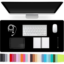 Non-Slip PU Leather Desk Pad Protector Large Mouse Mat Easy Clean Writing Pad