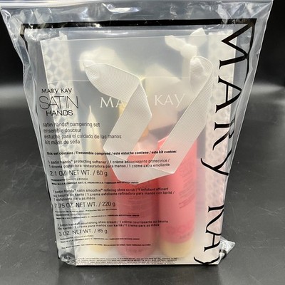 Mary Kay Satin Hands 3 Piece Set Protecting Softener Shea Scrub And Shea Cream