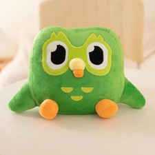 Green Duolingo Owl Plush Toys Duo Plushie Of Duo The Owl Cartoon Anime Owl Doll 