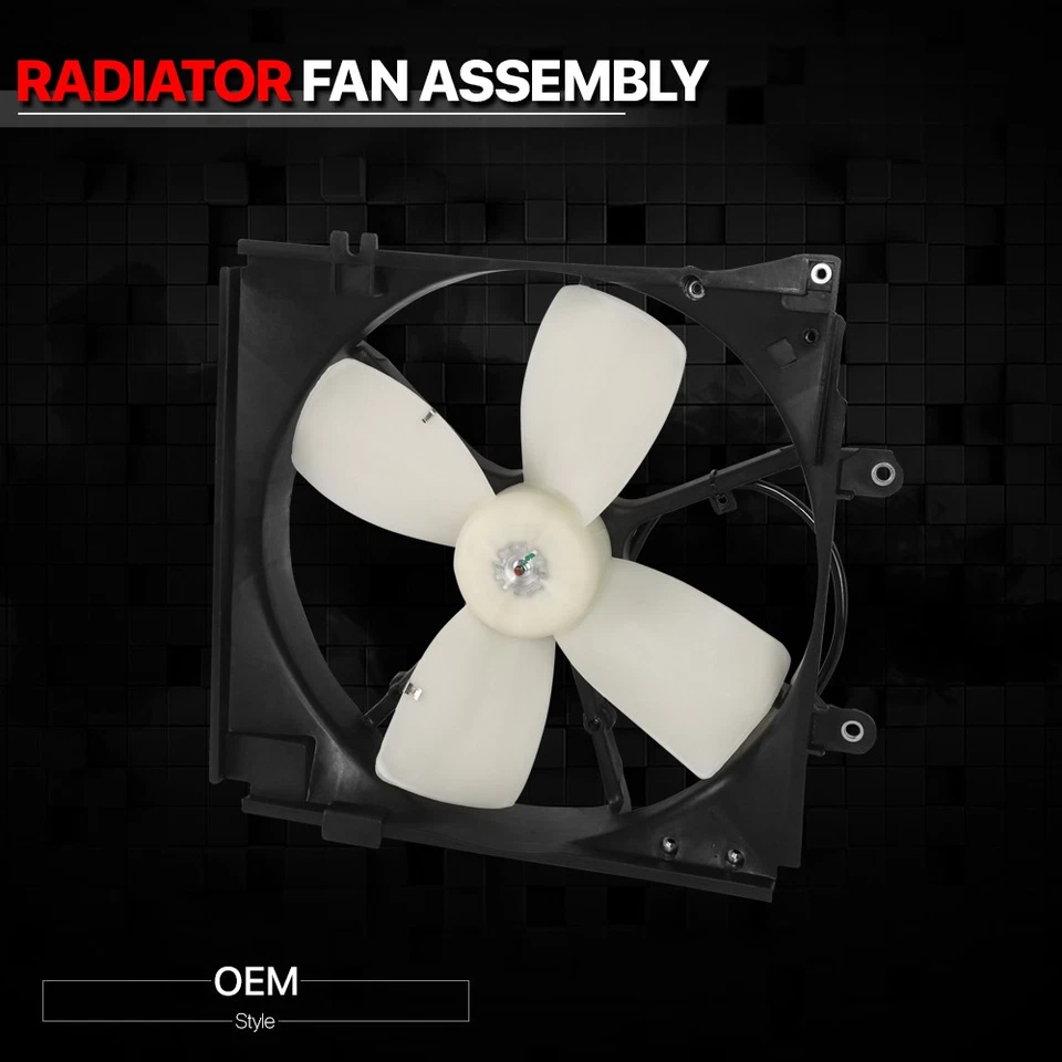 Conjunto de ventilador de refrigeración de radiador estilo OE para motor 93-97 Mazda 626/MX-6 2,0 L MT Foto 2 de 4