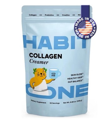 Habit Collagen Protein Creamer For Coffee With Probiotic Creatine Coconut Oil 