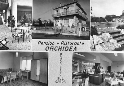 Postcard Bardolino Lake Garda Restaurant Orchid Views 