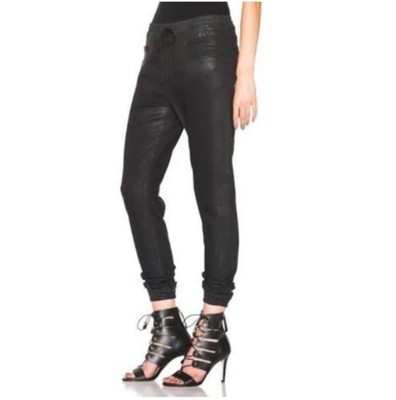 R13 Made in Italy Luxury Boy Skinny Faded Black Jogger Pant Size S