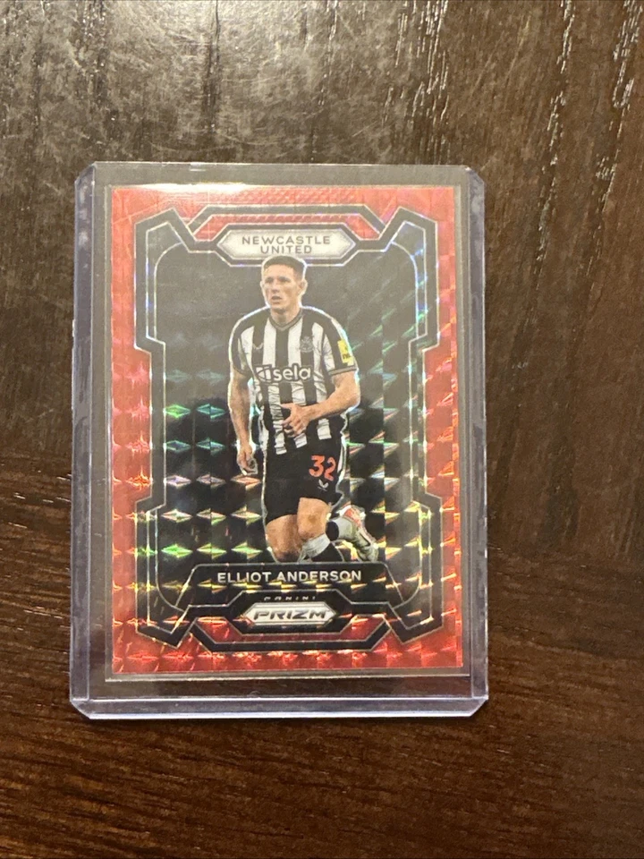 2023-24 Panini Prizm Premier League Elliot Anderson #71 Red Mosaic Prizm - Image 2 of 4