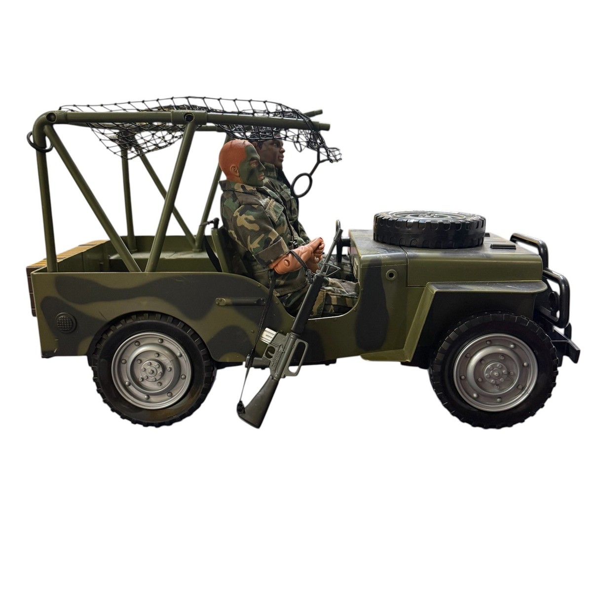 GI Joe Military M&C Jeep Vehicle Green Camo Action Figure Set