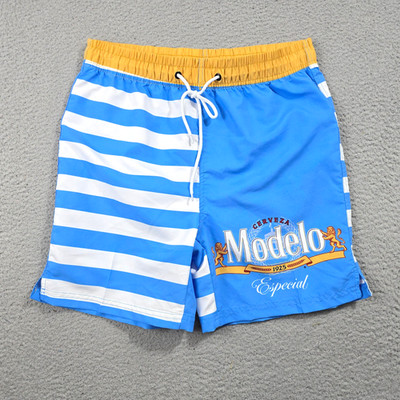 Modelo Swim Trunks Mens Small Swag Board Shorts Especial Cerveza Bottoms NWT