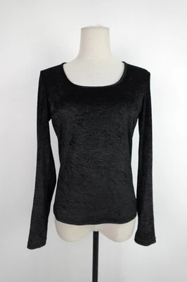 Versace Jeans Couture T-Shirt Femme Manches Longues Vintage Velours Noir M - Photo 1/4