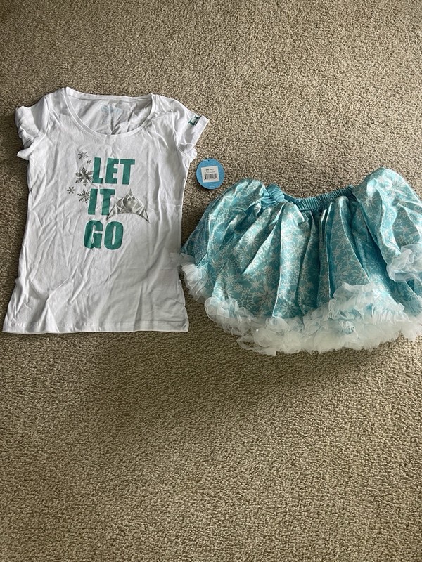 Girls Couture Disney Collection Tutus w/Matching Shirt -Sz. 10-12 Elsa NWT