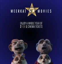 Meerkat Movies 2 For 1 Cinema Ticket – Cineworld ODEON VUE Showcase