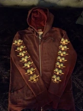 SMA Santa Monica Airlines X Livity Skateboard Burgundy Hoodie VTG Natas Small 