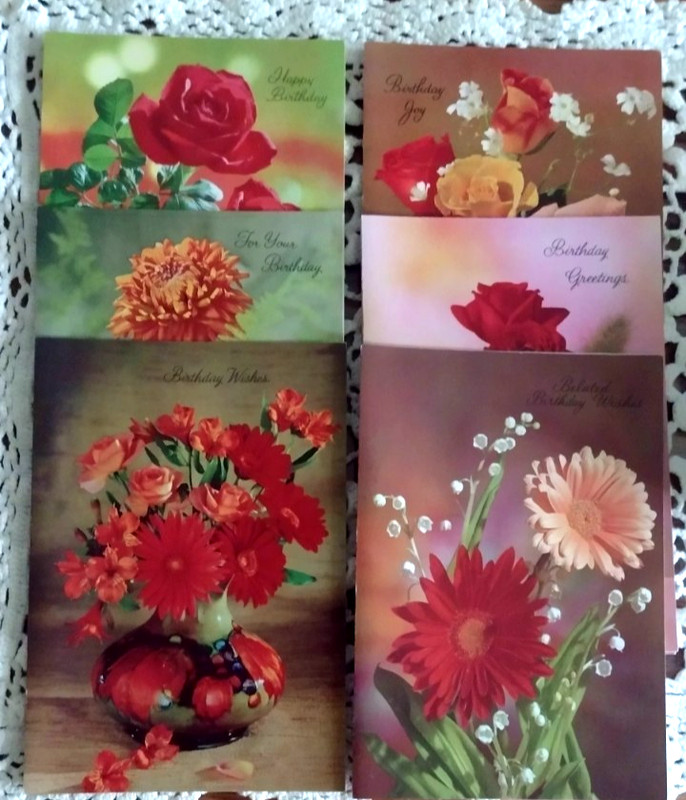 8 Vintage Unused Floral Rhapsody assorted cards envelopes in orginal box