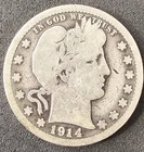 1914-S Barber Quarter *Key Date* Low Mintage Silver Quarter