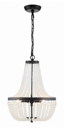 Crystorama Rylee 14" Wide Matte Black 3-Light Crystal Chandelier - Picture 2 of 8