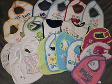 Baby Girls Bibs Lot Of 20 Woodland Holiday Grandma