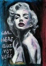 Modern Art - Woman Portrait - Oil Chalk On A4 Paper, Modern Art 