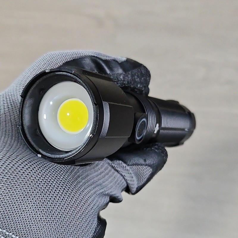 1700 lumen Black LED Rechargeable USB-C Flashlight, Aluminum, 4.8in, 1 Light