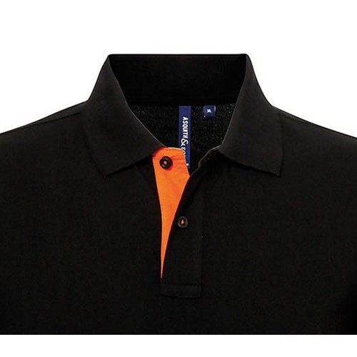 Asquith & Fox Mens Classic Fit Contrast Polo Shirt RW4810 - Picture 4 of 37