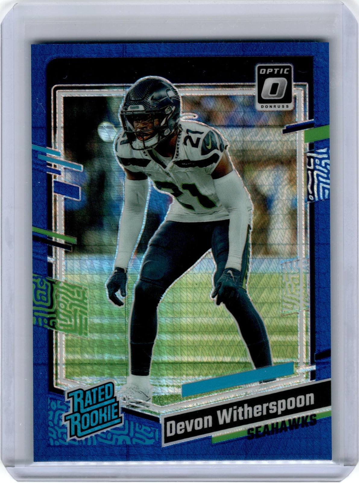 2023 Panini Donruss Optic - Rated Rookie Devon Witherspoon #292 Blue Hyper Prizm