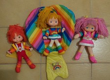 Vintage 1983 lot Mattel Hallmark Rainbow Brite Rare Tickled Pink Red Butler bag