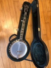 Deering Calico Banjo mother of pearl inlay.